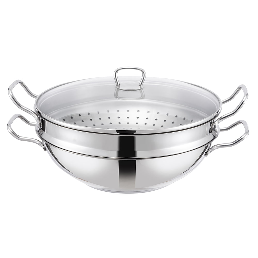 Wok artisanal inox traditionnel gaz wok gaz gamme wok commercial JY-3209ZST