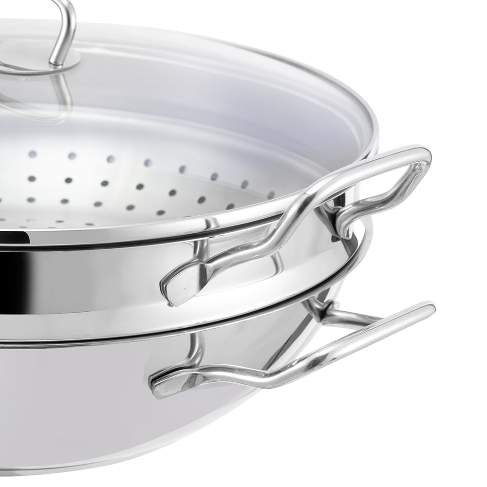 Wok artisanal inox traditionnel gaz wok gaz gamme wok commercial JY-3209ZST