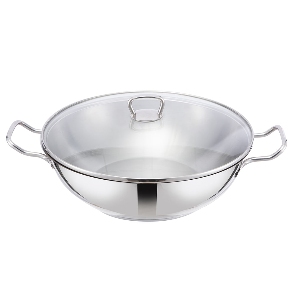 Batterie de cuisine de restaurant grande cuisinière à gaz antiadhésive wok cuisinière wok à induction JY-3209ST