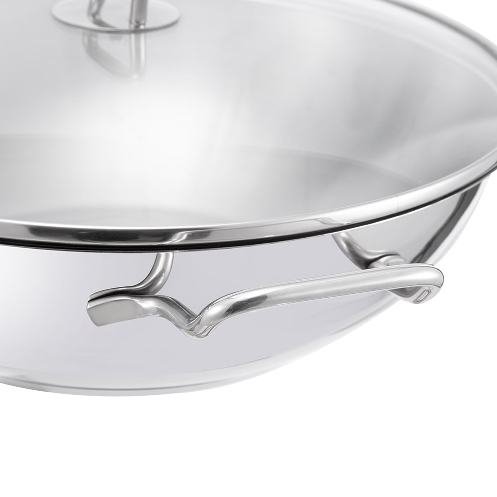 Wok artisanal inox traditionnel gaz wok gaz gamme wok commercial JY-3209ZST