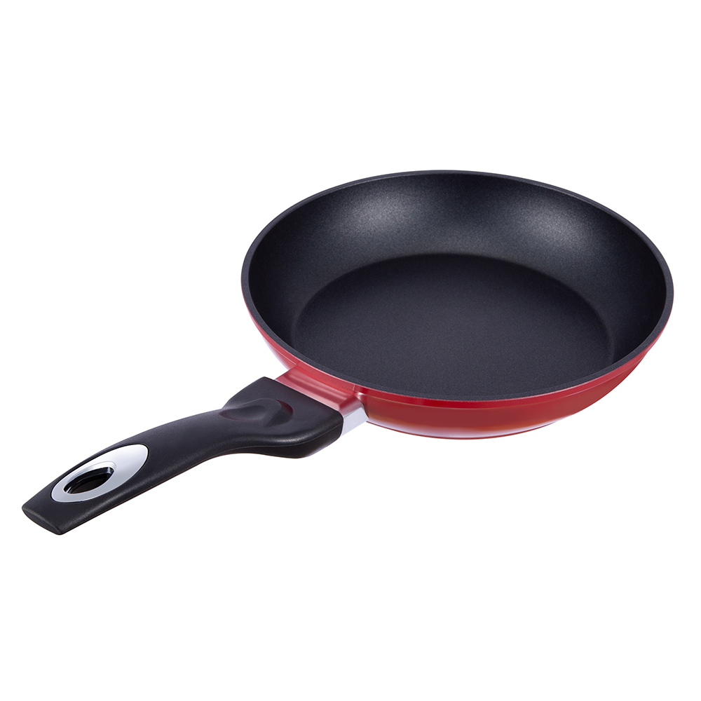 Essentiels de cuisine ustensiles de cuisine rouge noir antiadhésif friture en aluminium mini poêle à frire oeuf JY-RF29-1-2042