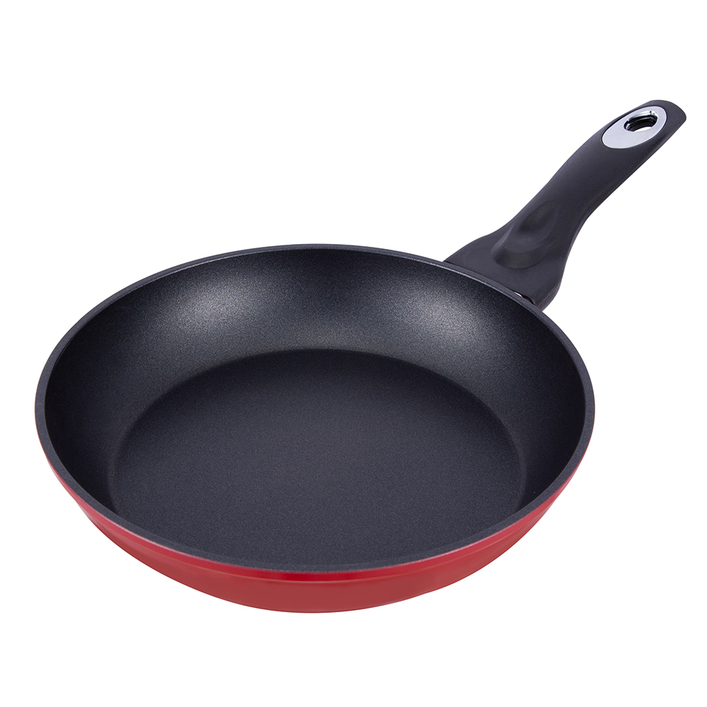 Essentiels de cuisine ustensiles de cuisine rouge noir antiadhésif friture en aluminium mini poêle à frire oeuf JY-RF29-1-2042