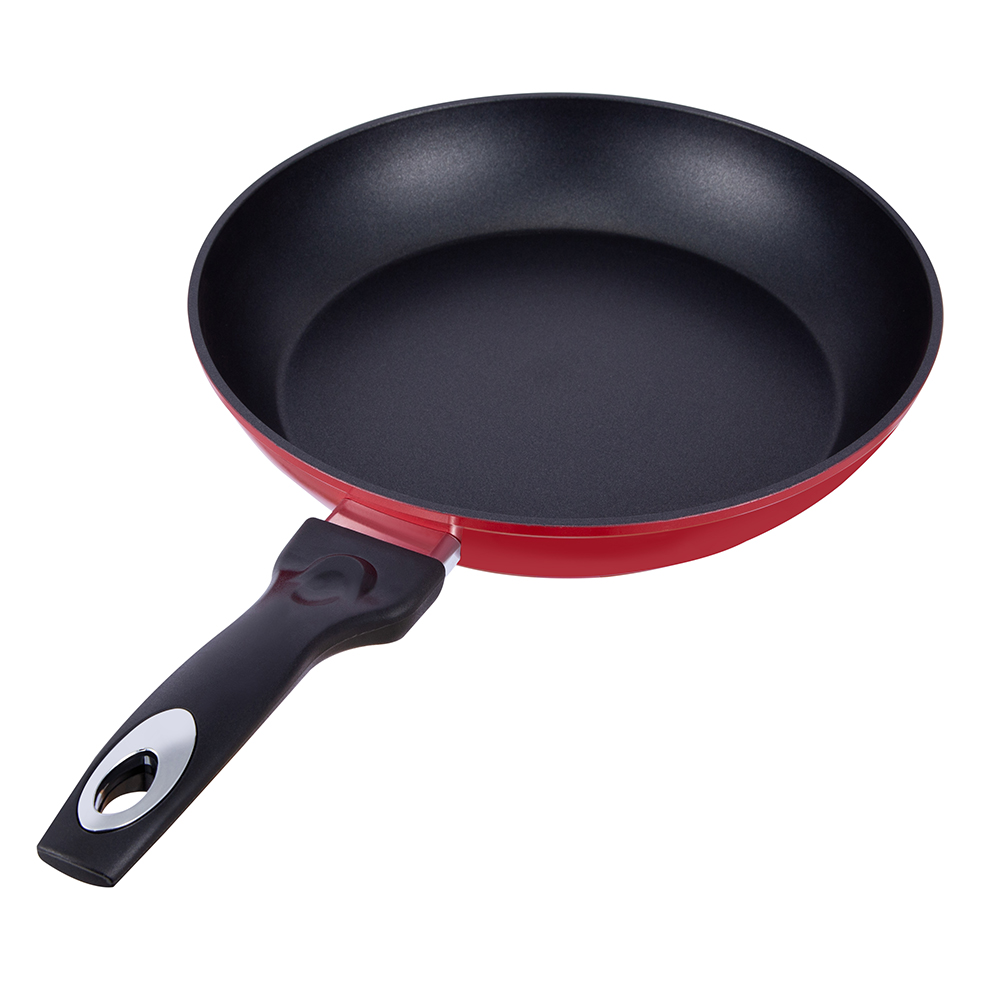 Essentiels de cuisine ustensiles de cuisine rouge noir antiadhésif friture en aluminium mini poêle à frire oeuf JY-RF29-1-2042